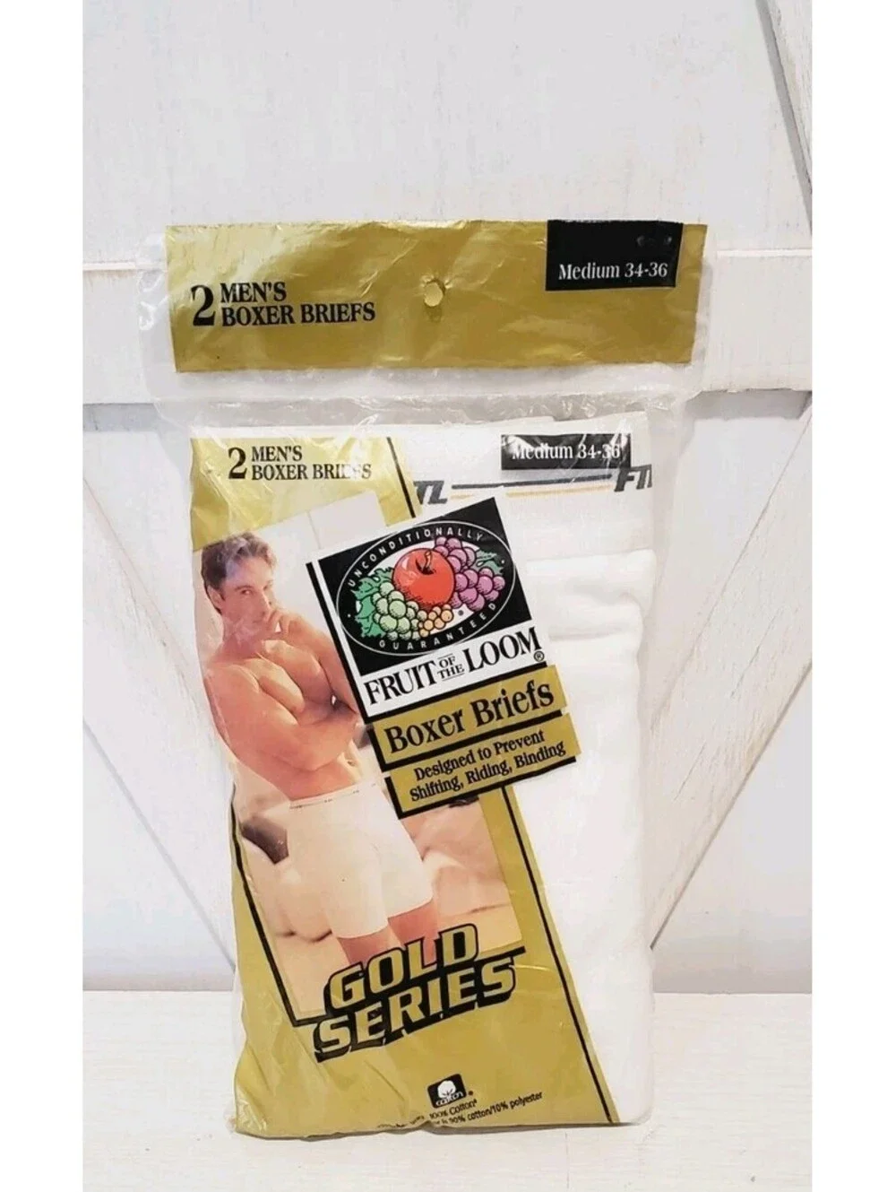 Fruit Of The Loom (1995) Vintage Gold Series Boxer Briefs  M 34-36 Extended Leg